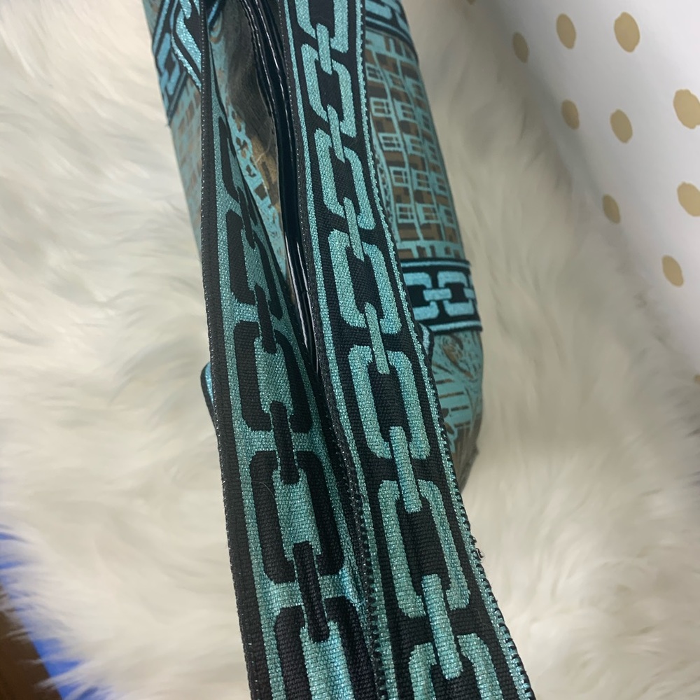 FENDI Zucca Spalmati Palazzo Aqua Print Web Tote - Picture 5 of 14